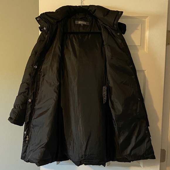 Kenneth Cole Reaction Black Puffer Jacket with Faux Fur detachable Hood - Picture 7 of 15